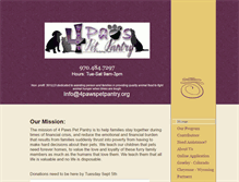 Tablet Screenshot of 4pawspetpantry.org